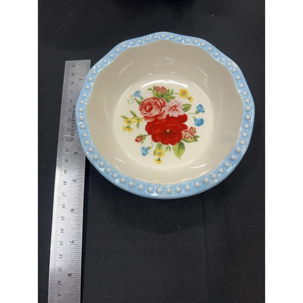Pioneer‎ Woman  Sweet Rose 5.75  Inch Mini Ceramic Pie Dish